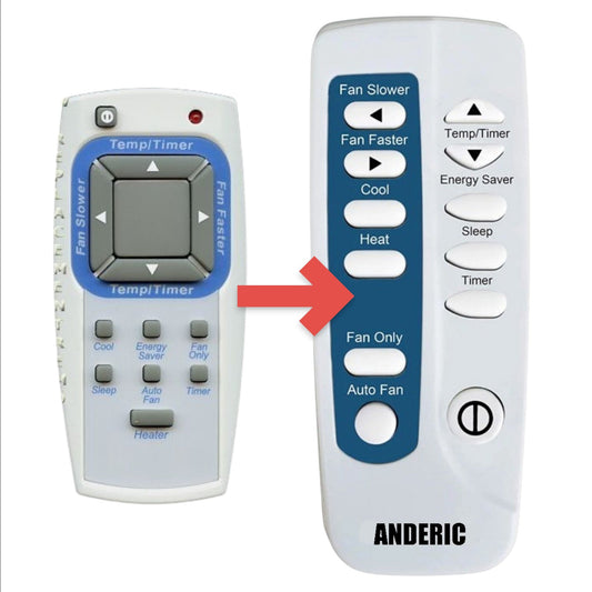 Anderic Substitute for Frigidaire 5304465361 Air Conditioner Remote Control [RRFRIG01]