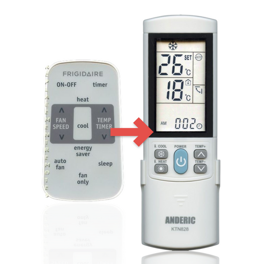 Anderic Substitute for Frigidaire 5304471310 Room Air Conditioner Remote Control with Heat [KTN828]
