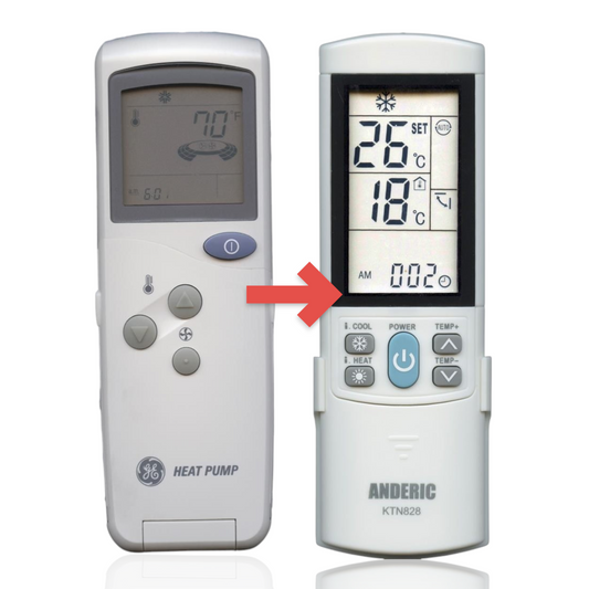 Anderic Substitute for GE General Electric 6711AR2905D Air Conditioner Remote Control [KTN828]