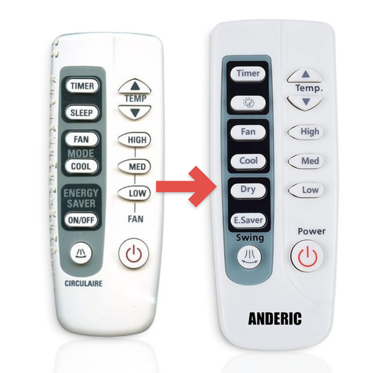 Anderic Substitute for GE General Electric ARC713 Air Conditioner Remote Control [ARC755]