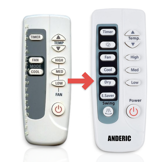Anderic Substitute for GE General Electric ARC715 Air Conditioner Remote Control [ARC755]