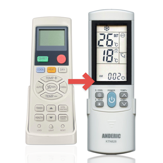 Anderic Substitute for GE General Electric WJ01X23342 haier Air Conditioner Remote Control [KTN828]