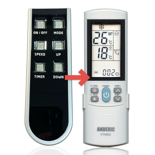Anderic Substitute for GE General Electric WJ26X23991 Air Conditioner Remote Control [KTN828]