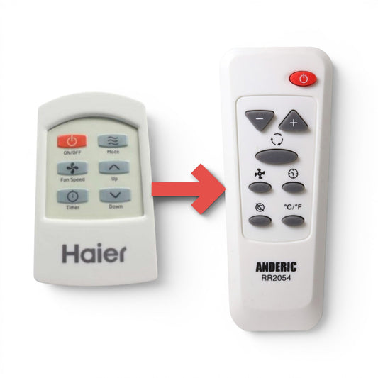 Anderic Substitute for Haier / GE WJ26X23758 Room Air Conditioner Remote Control [RR2054]