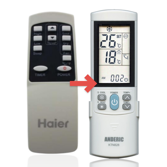 Anderic Substitute for GE General Electric WJ26X24024 Air Conditioner Remote Control [KTN828]