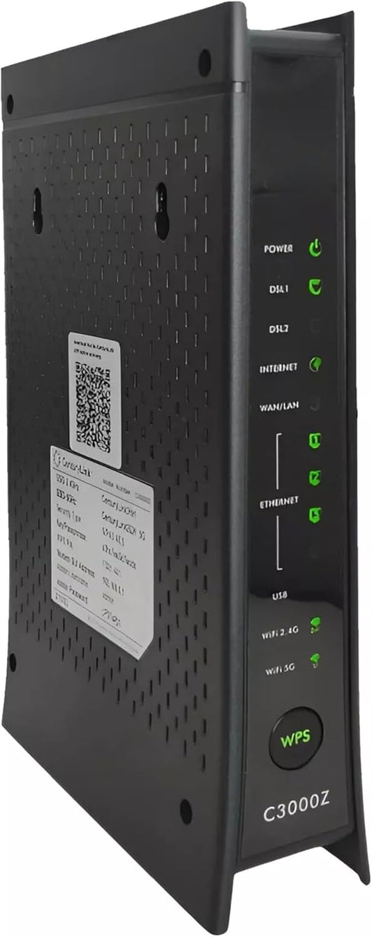 Generic C3000Z Modem | CenturyLink Compatible | Dual-Band 802.11n/ac WiFi Router | UMEC UP0251M-12PA AC Adapter Included OEM Packaging (Renewed)