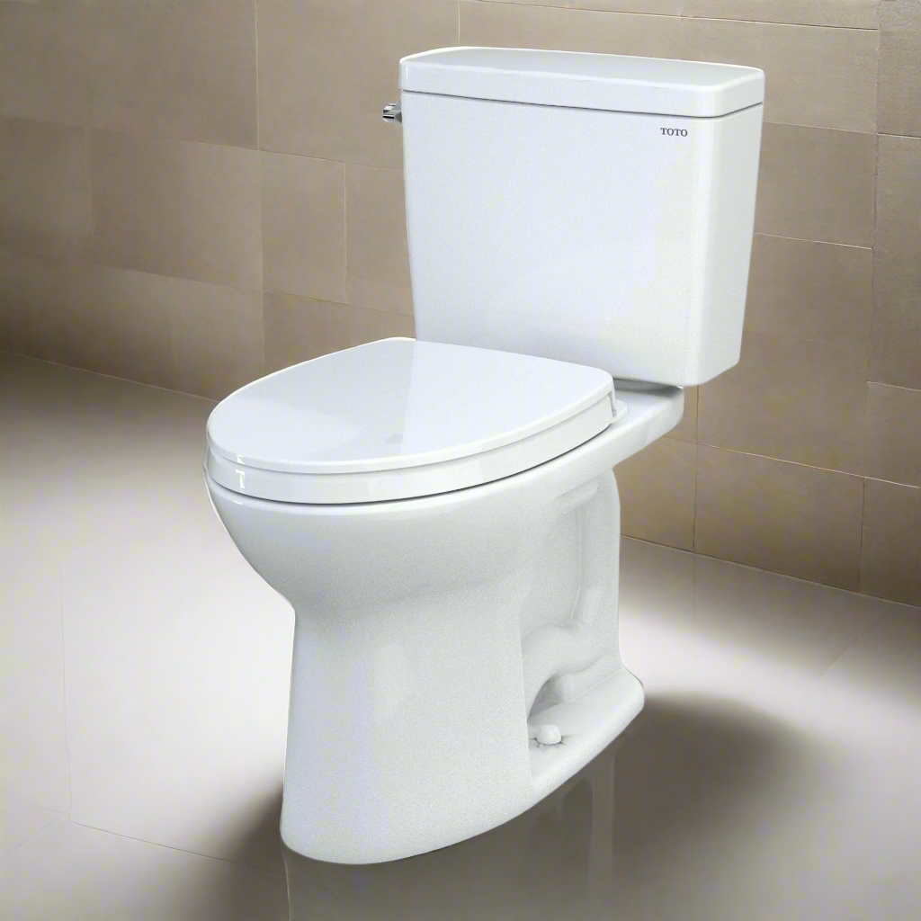 TOTO Drake Two-Piece 1.6 GPF Tornado Flush Toilet with SoftClose Seat, Washlet+ Ready