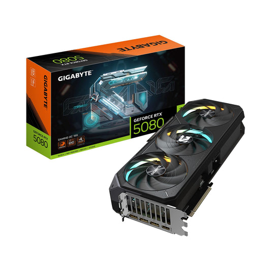 GIGABYTE GeForce RTX 5080 WINDFORCE OC SFF 16G Graphics Card, WINDFORCE Cooling System, 16GB 256-bit GDDR7, GV-N5080WF3OC-16GD Video Card comatible with Desktop