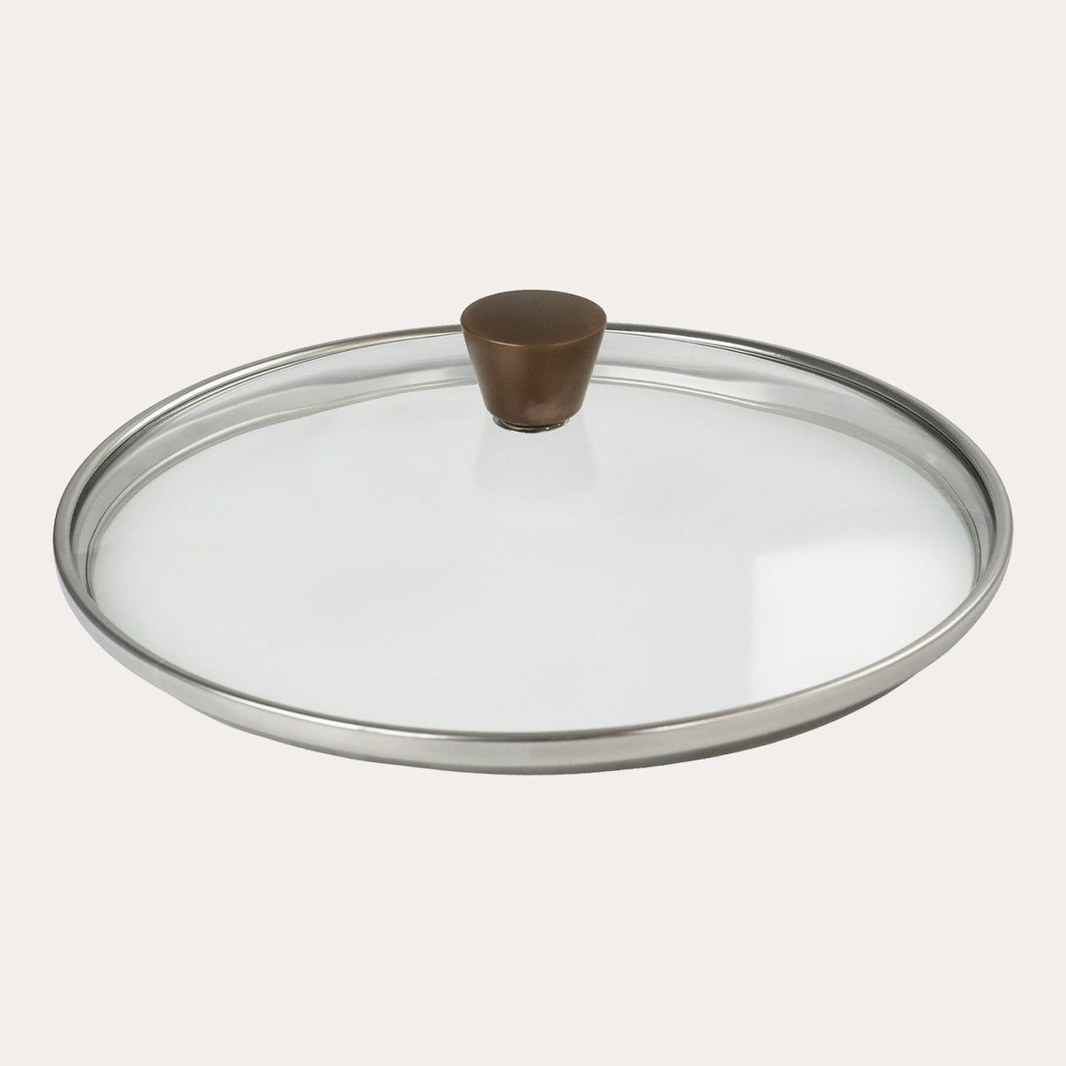 Glass lid with Antique Brass Button