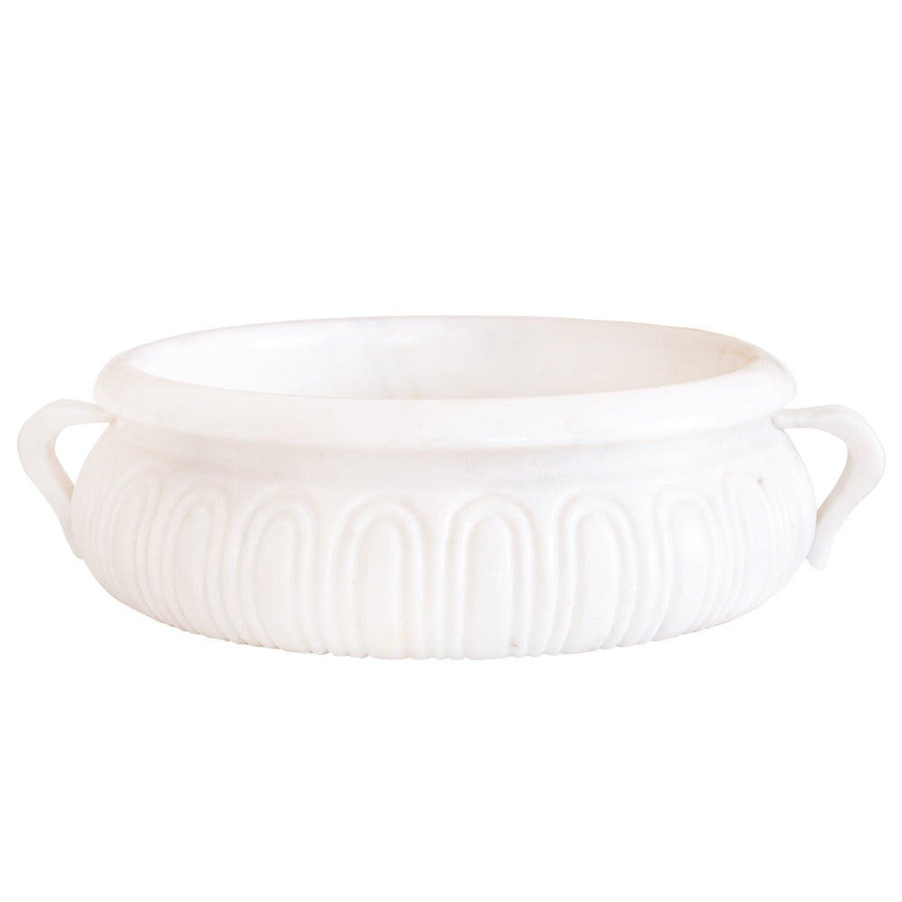White Marble Vessel Sink Bowl - Polished 17x6 Diameter