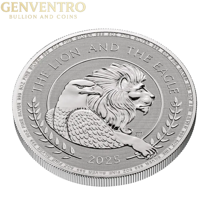 British Lion and American Eagle 5 oz Fine Silver (BU New in Capsule) Pre Order
