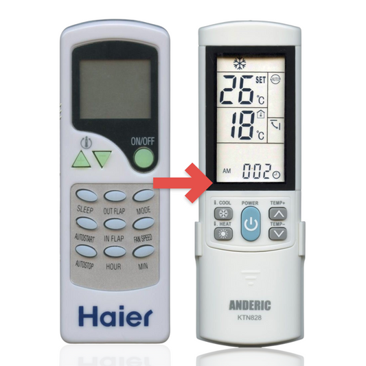 Anderic Substitute for Haier ZHF/LW-17-1  Mini split Air Conditioner Remote Control - AC-5620-39 [KTN828]