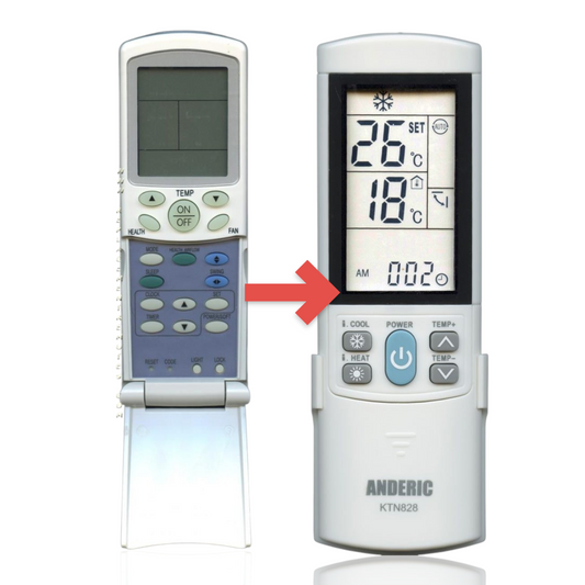 Anderic Substitute for Haier YRH04 Air Conditioner Remote Control [KTN828]