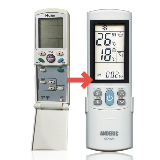 Anderic Substitute for Haier YRH16 Air Conditioner Remote Control [KTN828]