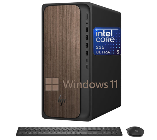 HP 2025 OmniDesk M03 Premium Business Next Gen AI Desktop Computer Intel Core Ultra 5 225(Up to 4.9GHz), 16GB DDR5 RAM, 256GB PCIe SSD,+ 1TB HDD Wi-Fi 6, HDMI, DP, 2-Monitor Support 4K, Windows 11