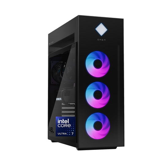 HP OMEN 45L Gaming Desktop, Intel Core Ultra 7 265K, 32 GB RAM, 1 TB SSD, NVIDIA GeForce RTX 5070 Ti, Windows 11 Pro, Microsoft Copilot, Tempered Glass, GT22-3060 (2025)