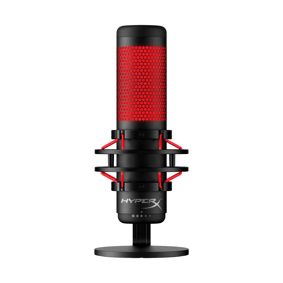 HyperX QuadCast 2 – USB Microphone for Gaming, Streaming and Podcasting, with On-Board Controls, LED Lighting, Removable Shock Mount, PC, Mac, PS5, PS4, USB-C - Black