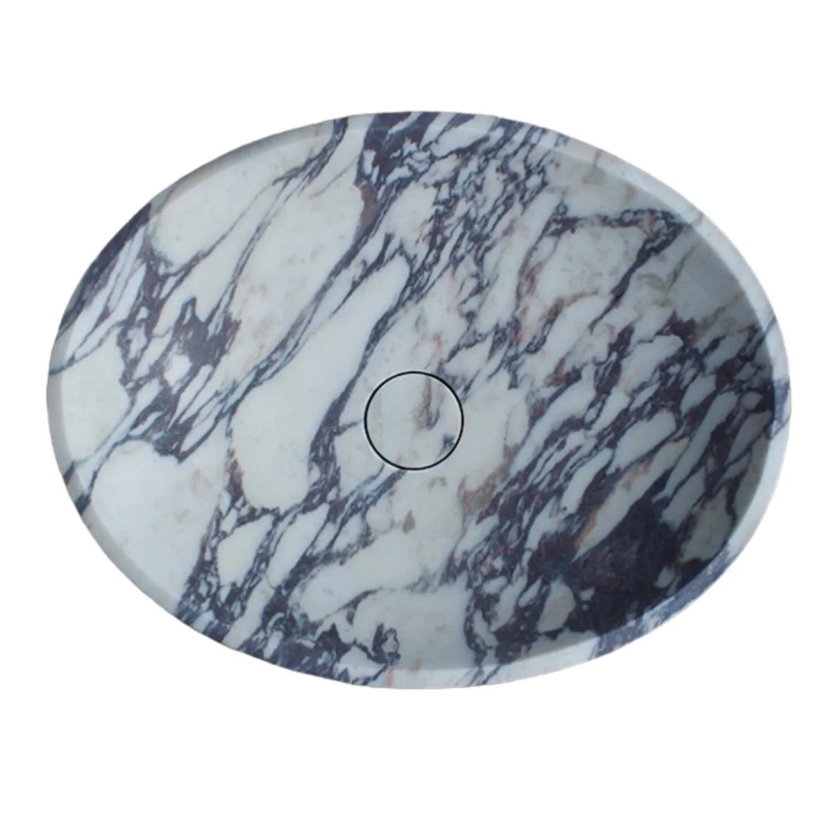 Calacatta Viola Marble Oval Above Vanity Bathroom Sink 14x18x5