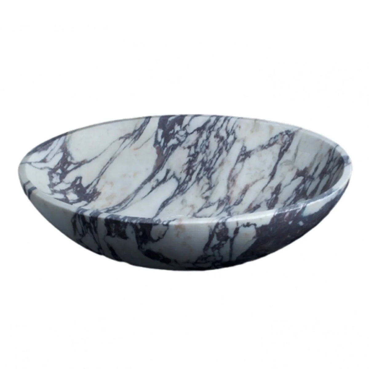 Calacatta Viola Marble Oval Above Vanity Bathroom Sink 14x18x5