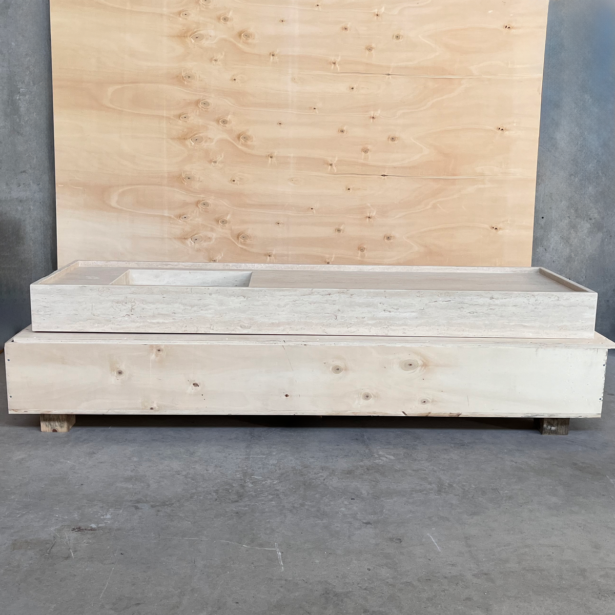 Travertine Marble Bathroom Sink - Handcrafted Statement Piece