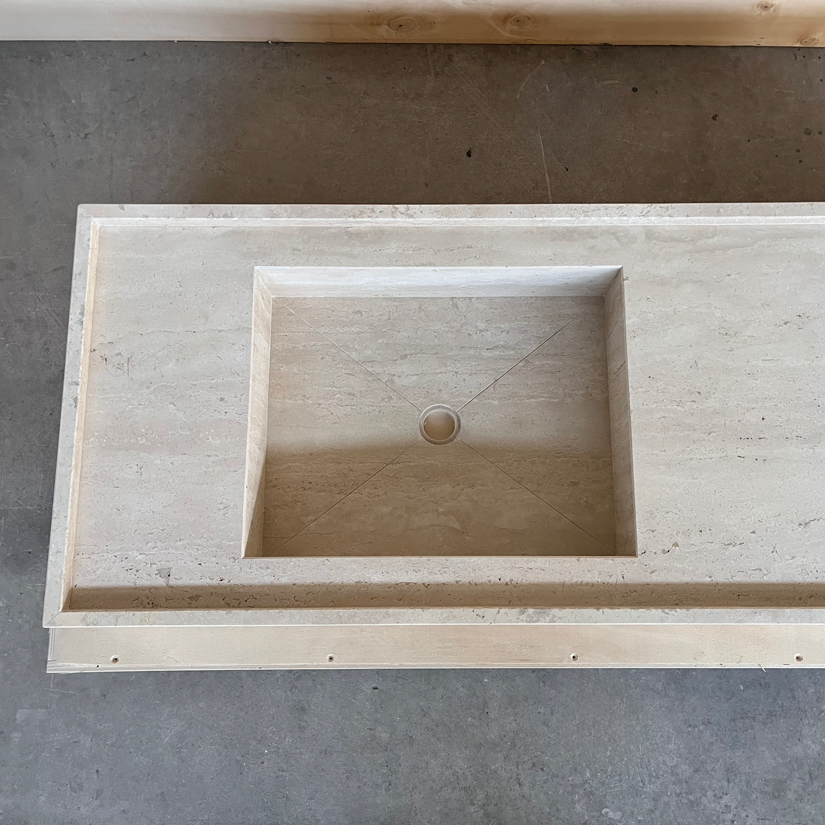 Travertine Marble Bathroom Sink - Handcrafted Statement Piece