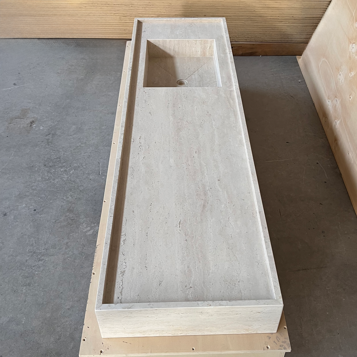 Travertine Marble Bathroom Sink - Handcrafted Statement Piece