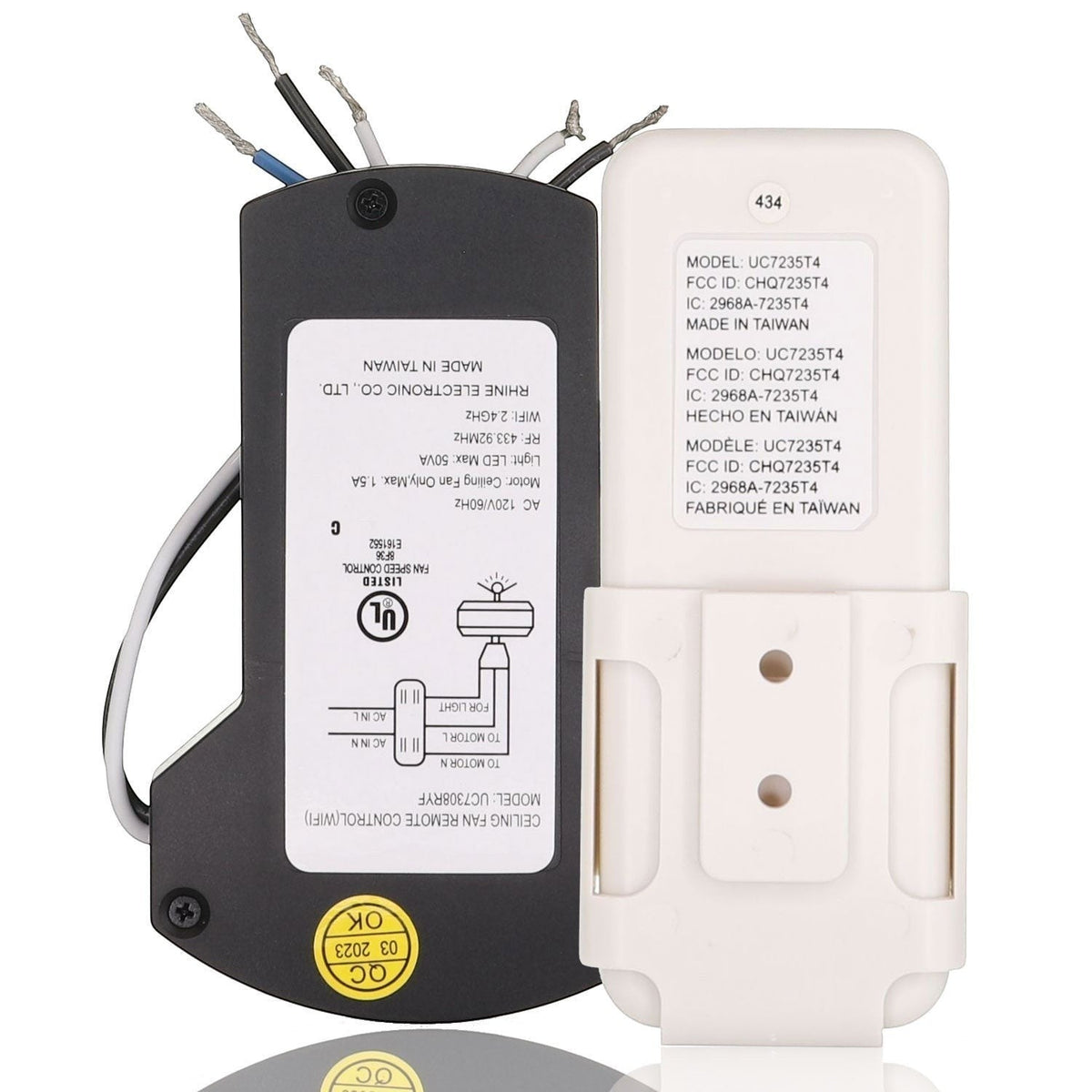 Anderic Substitute for Hunter 99107 SimpleConnect Ceiling Fan Remote Control Kit [UC7235T4]