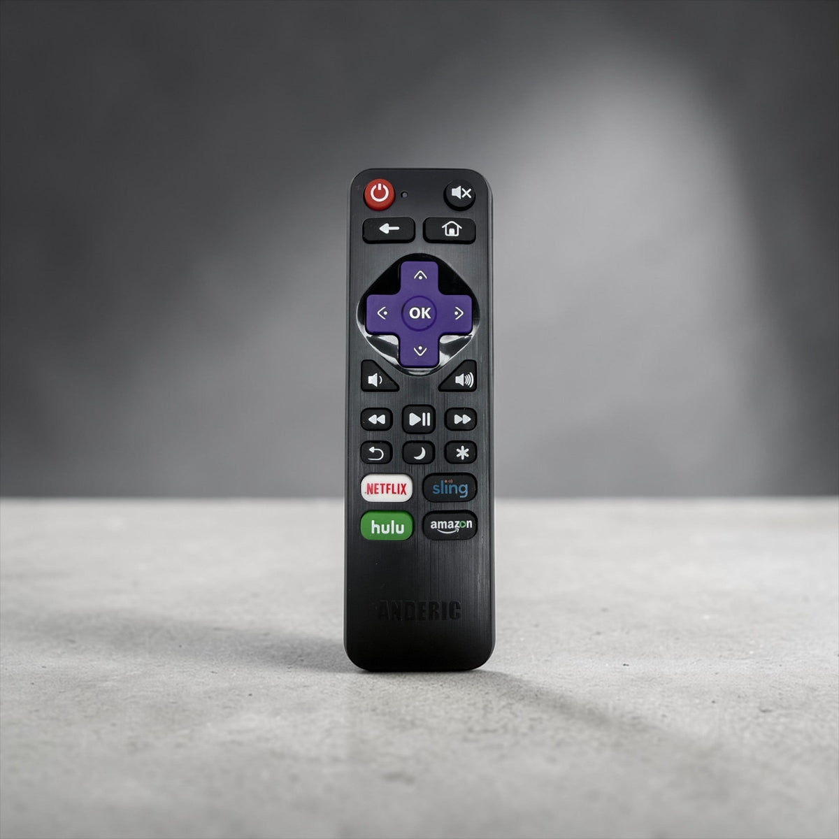 Anderic Substitute for Sanyo URMT21CND021 Roku TV Remote Control [RRLF16]