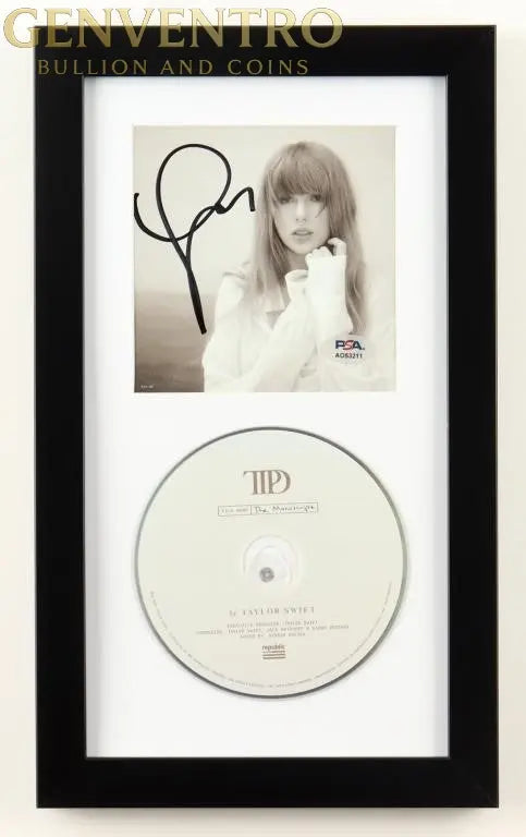 Taylor Swift Autographed CD Display – Signed “The Tortured Poets Department” Framed Album Insert w/ Disc PSA Certified