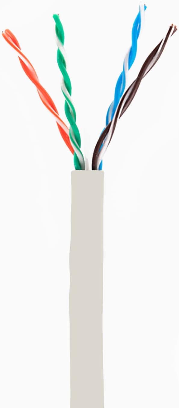 Infinity Cable Products Cat6 Riser (CMR) Ethernet Cable 1000ft White UTP 23AWG 550MHz UL Certified Easy Pull Reelex II Box Bulk Networking LAN