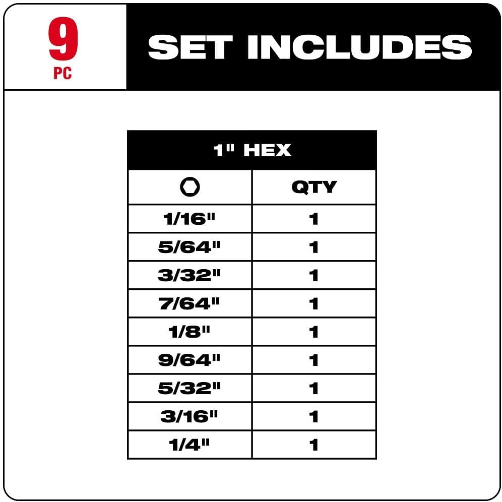 Insert Bit Set, 9 Pcs.