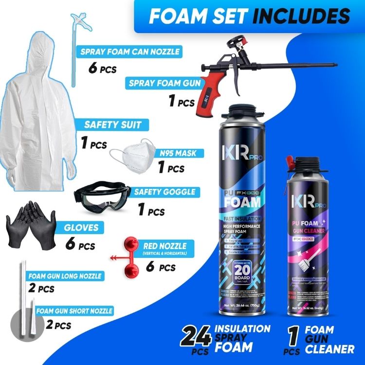 Spray Foam Insulation Complete Kit - DIY Closed Cell Sealant | IxirPro