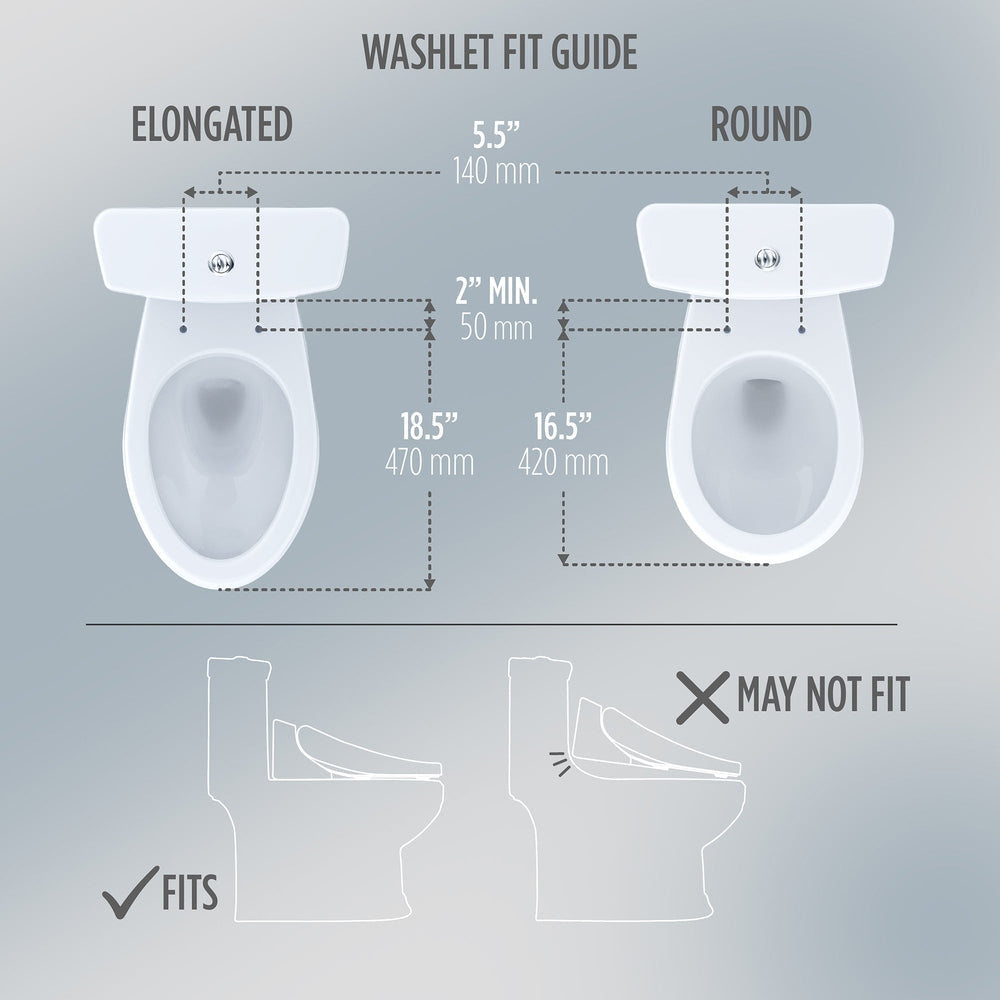 TOTO S7 WASHLET+ Bidet Toilet Seat with EWATER+ Bowl and Wand Cleaning and Lid