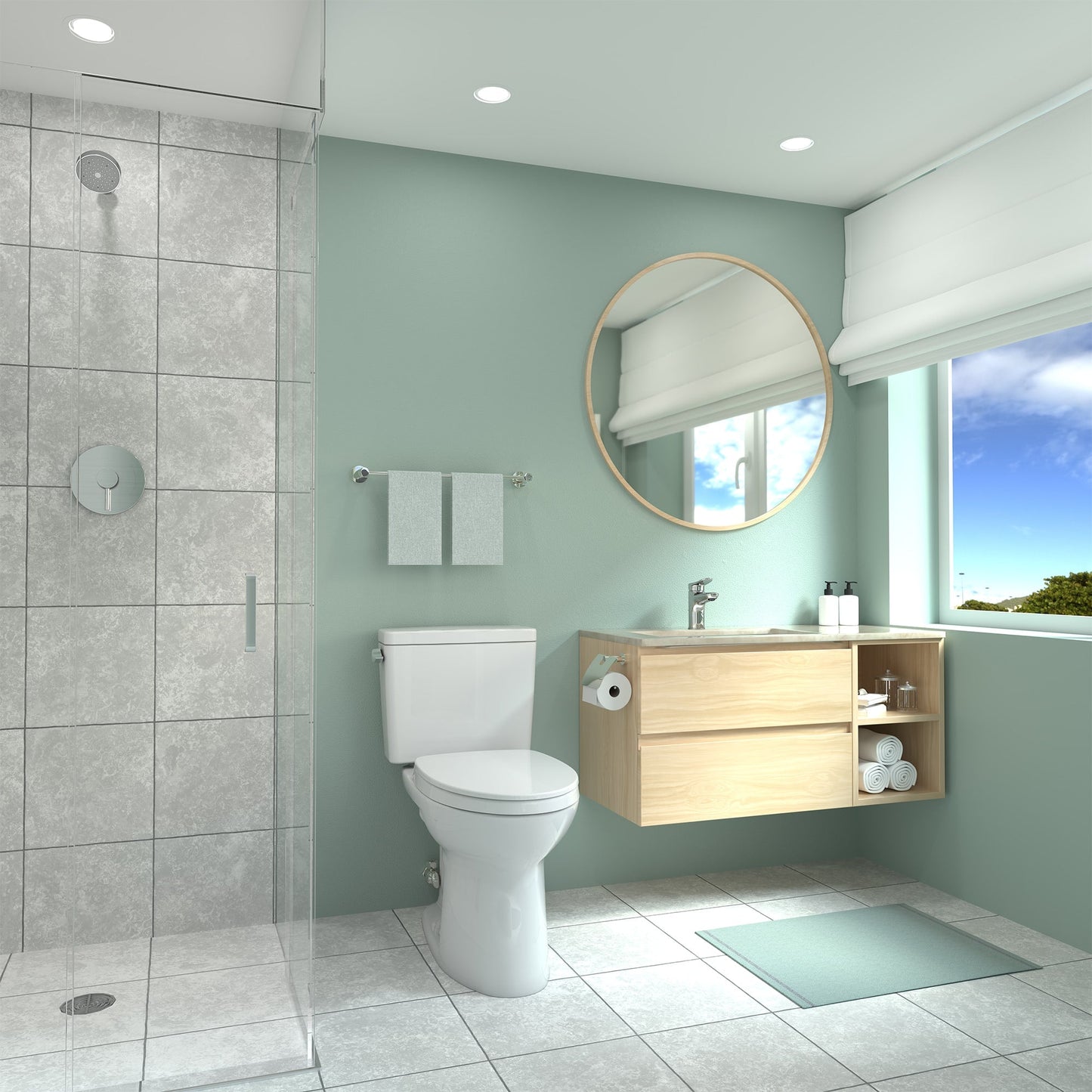 TOTO Drake Two-Piece 1.6 GPF Tornado Flush Toilet with SoftClose Seat, Washlet+ Ready
