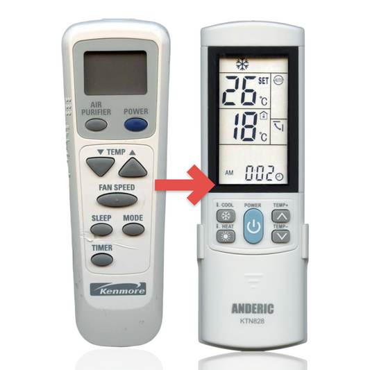 Anderic Substitute for Kenmore 6711A20053B Air Conditioner Remote Control [KTN828]