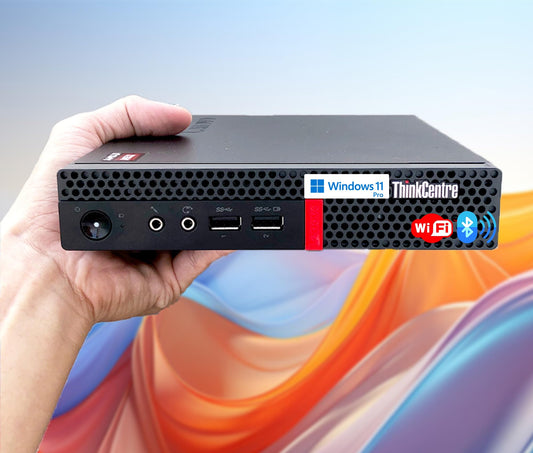 Lenovo ThinkCentre Micro Computer, 4GB RAM, 128GB SSD, AMD CPU, Dual-Display Support, Wi-Fi, Bluetooth, USB Ports, Ethernet Port, w/o Keyboard&Mouse, Windows 11 Pro, for Business&Home