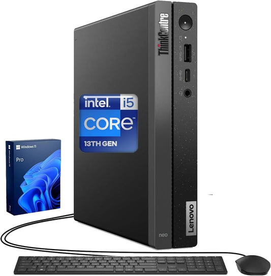 Lenovo ThinkCentre neo 50q Gen 4 Business MFF Desktop, 13th Gen Intel Core i5-13420H, 16GB RAM, 512GB PCIe SSD, Display Port, HDMI, RJ-45, Wi-Fi, Windows 11 Pro