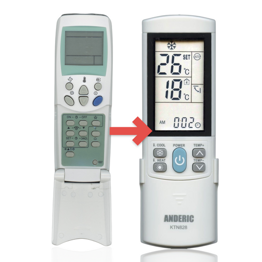 Anderic Substitute for LG 6711A20012A Air Conditioner Remote Control [KTN828]