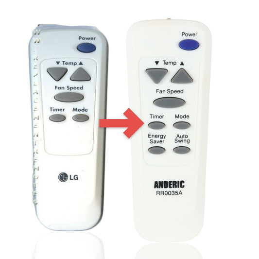 Anderic Substitute for LG 6711A20034G Air Conditioner Remote Control [RR0035A]