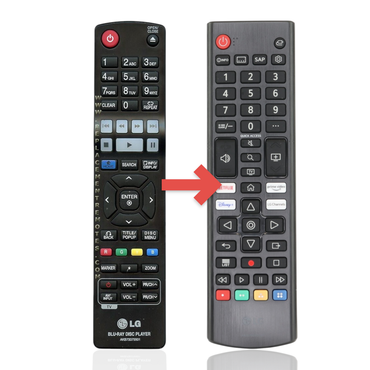 Substitute For LG AKB73375501 TV Remote Control [AKB76040302]