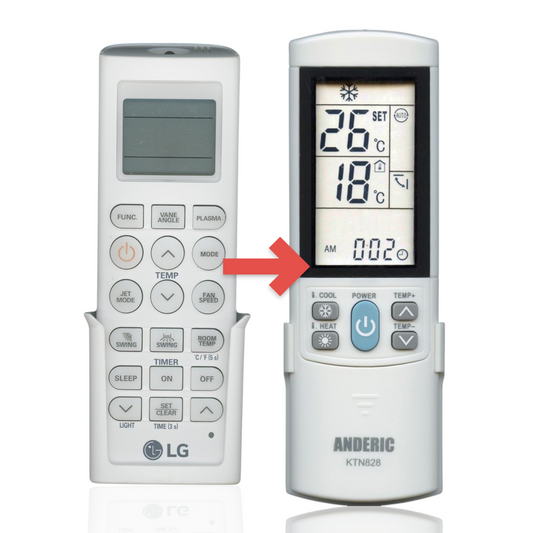 Anderic Substitute for LG AKB73757610 Air Conditioner Remote Control [KTN828]