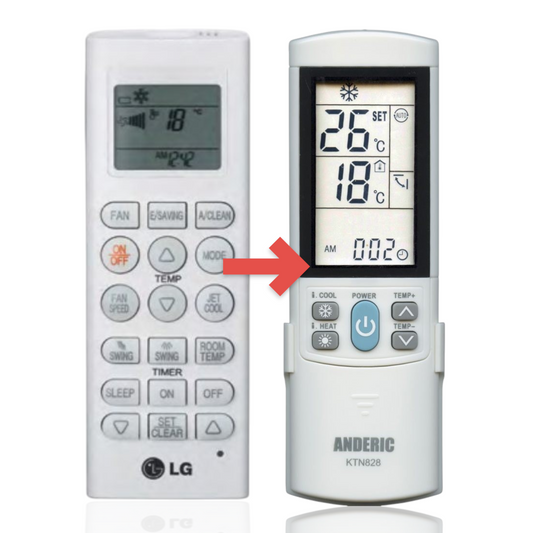Anderic Substitute for LG AKB73835305 Air Conditioner Remote Control [KTN828]