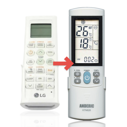 Anderic Substitute for LG AKB73835313 Air Conditioner Remote Control [KTN828]