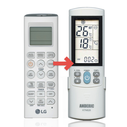 Anderic Substitute for LG AKB73835317 Air Conditioner Remote Control [KTN828]