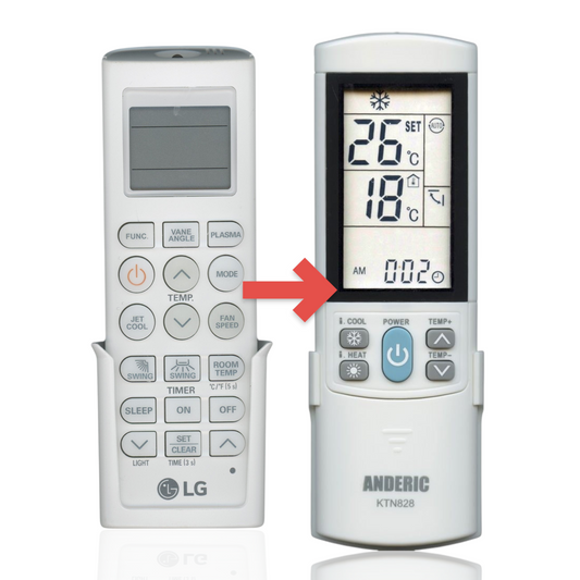 Anderic Substitute for LG AKB74075602 Air Conditioner Remote Control /AKB73315601 [KTN828]