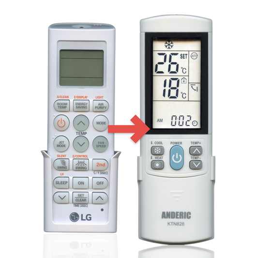 Anderic Substitute for LG AKB74375404 Air Conditioner Remote Control [KTN828]