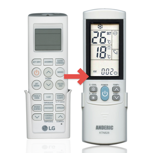Anderic Substitute for LG AKB74515410 Air Conditioner Remote Control [KTN828]