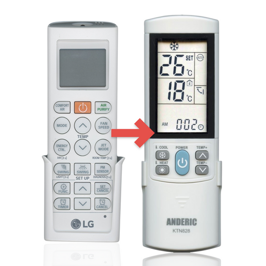 Anderic Substitute for LG AKB75215303 Air Conditioner Remote Control [KTN828]