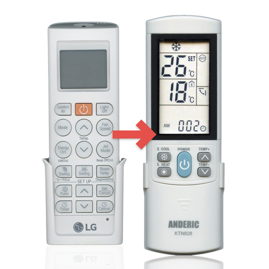 Anderic Substitute for LG AKB75415310 Air Conditioner Remote Control [KTN828]