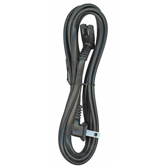 LG TV AC Power Cable | Right-Angle C7 Figure-8 Female to Right-Angle 2-Prong Male | Non-Polarized - EAD63505502